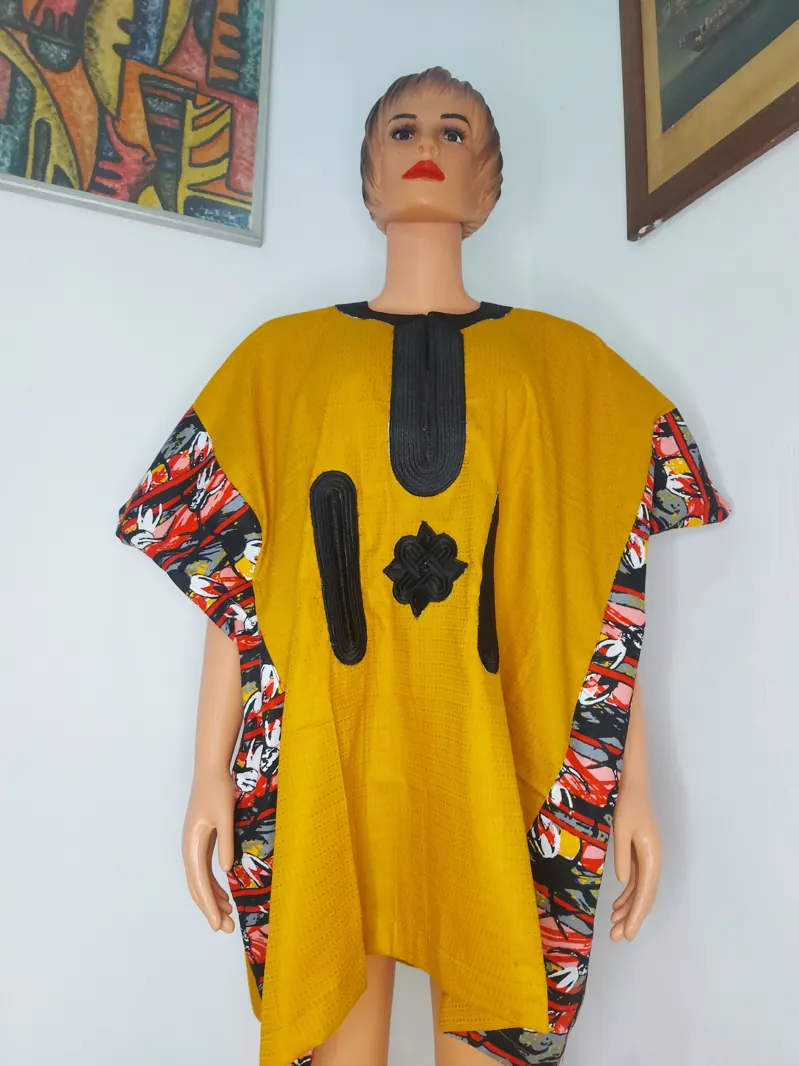 Mustard embroidered bubu