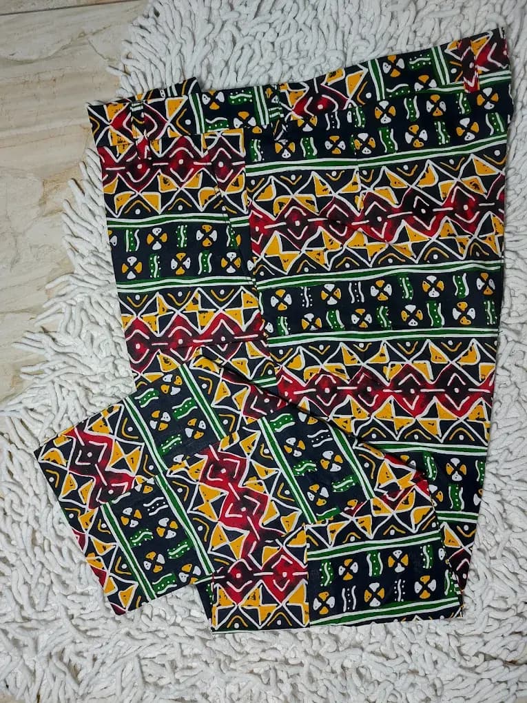 Multicolour mudcloth Ankara pants